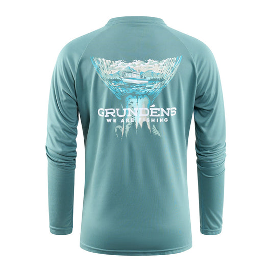 Women's Salmon Tailscape LS Tech Tee